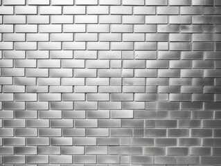 Silver majorelle shiny clean metro brick wall background pattern with copy space for design blank 