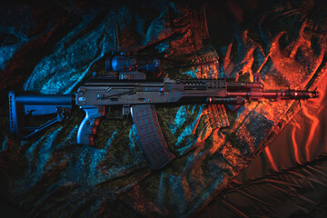 Russian modern assault rifle ak 12.