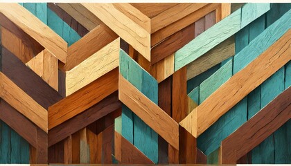 Ethereal Essence: Abstract Colorful Wood Block Stack Backdrop
