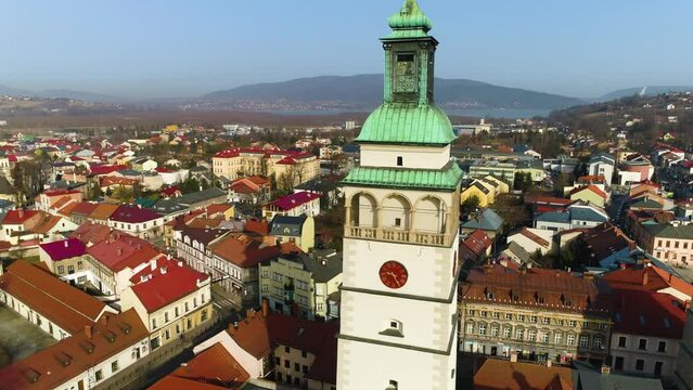 Beautiful Tower Of Zywiec Cathedral Aerial View