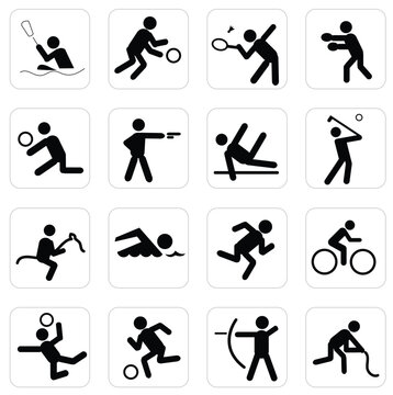 Sports action line icon Vector