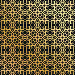 Geometric arabic islamic gold pattern, Pattern Asia. - 778187283