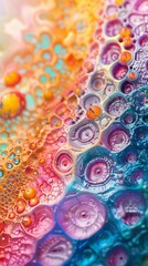 Obraz na płótnie Canvas Lipid bilayer of a cell membrane, closeup, oil painting effect , high quality