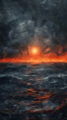 Beneath the Umbral Sky a Sense of Dread Settles Like a Shroud over the Raging Firestorm