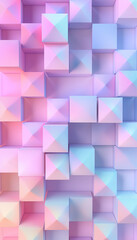 Obraz premium Modern Abstract Geometric Cube Pattern in Pastel Tones