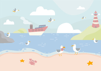 kids mural decoration © Stefani