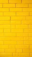 Yellow majorelle shiny clean metro brick wall background pattern with copy space for design blank 