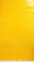 Yellow majorelle shiny clean metro brick wall background pattern with copy space for design blank 