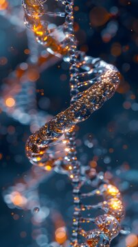 Intricate Installation Showcasing the Genetic Predisposition to Frameshift Mutations in a Captivating Cinematic Photographic Style
