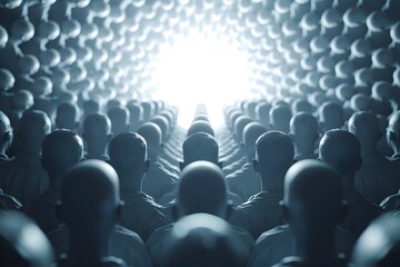 Obraz premium Visionary Quest for Enlightenment A Captivating Cinematic of the Light Tribe s Transcendent Journey