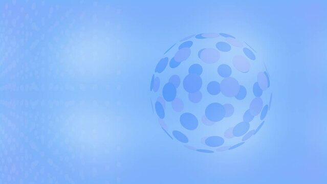 Blue Corporate Background with Rotating Sphere Animation Loop