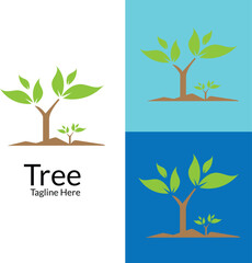 tree vector logo template