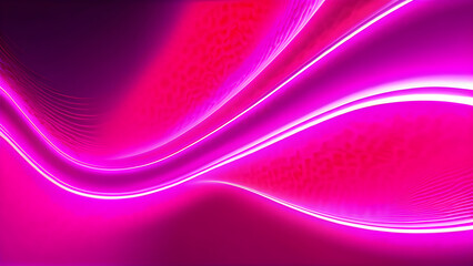 Radiant Pink Neon Waves: Dynamic Patterns on Black Background(Generative AI) - obrazy, fototapety, plakaty
