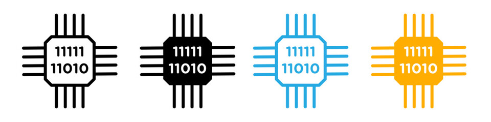 Computation using artificial intelligence with the help of computer processor micro chip set. electric mother board memory storage and complex calculation symbol