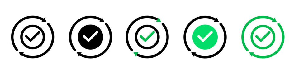 Ensure safety and surety tick mark icon. confirm approved guarantee checkmark button. done, ok, sure, completed safeguard symbol - obrazy, fototapety, plakaty