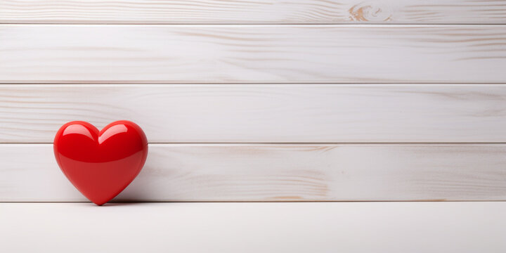 red heart on white wood wood heart with merry valentines day hd frame сreated with Generative Ai