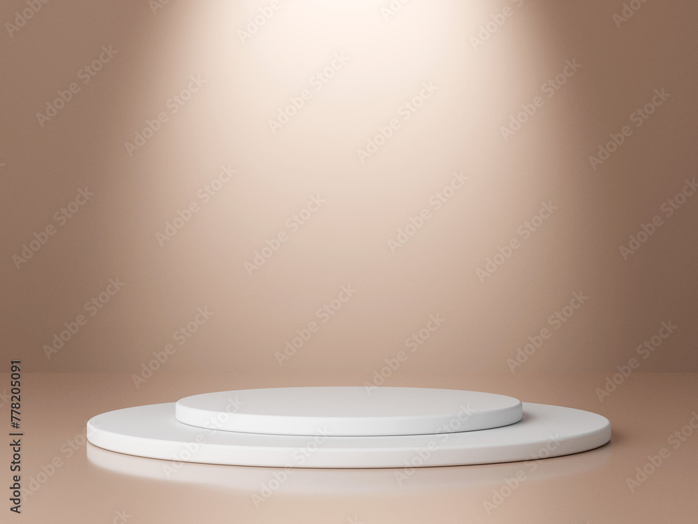 Poster set of cylinder pedestal podium display, empty room background. abstract modern rendering 3d shape f