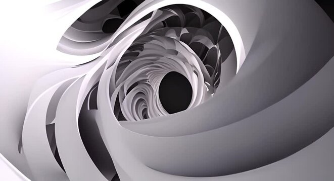 Abstract 3d animation white geometric background seamless looped video