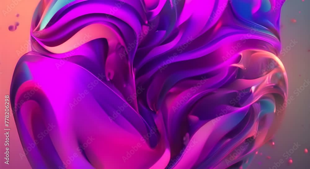 Poster abstract animation 3d render of a background with color dispersion effect seamless looped video