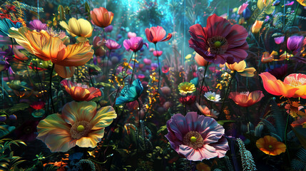Fototapeta na wymiar image_of_Digital_Flower_Garden