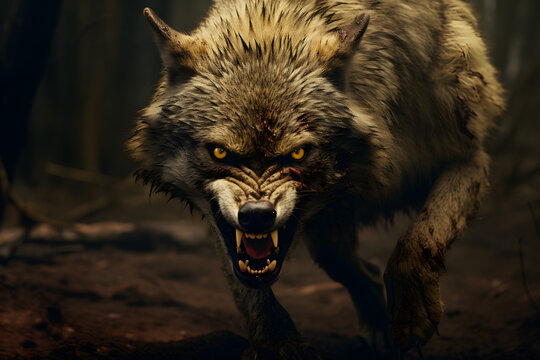 Wolf, mad wolf photo, wolf looking at you, wild agry wolf