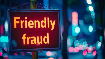 Friendly fraud scam, depicting a deceptive customer falsely disputing a legitimate credit card charge for a product they received, claiming it was never delivered or misrepresented.