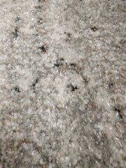 A fluffy beautiful carpet. Copy space. Flat lay, top view.
