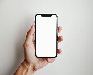 Photoshop template mockup white field in a smartphone