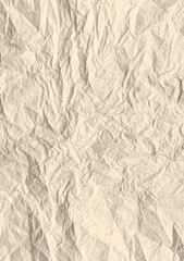 Fototapeta na wymiar Yellow Vertical Crumpled Old Paper Texture Background