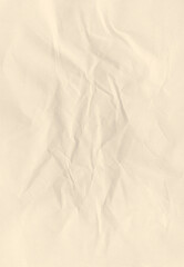 Yellow Vertical Crumpled Old Paper Texture Background