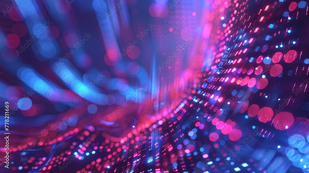 Poster a dynamic 3d illustration depicting the complex world of big data and cybersecurity