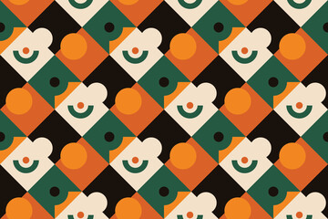 a colorful pattern with a yellow and green design