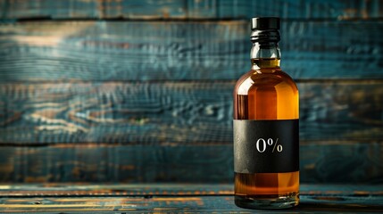 A selection of premium non-alcoholic spirits arranged neatly, showcasing 0% alcohol content bottles for sober lifestyles and health-conscious consumers.