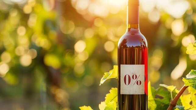 A selection of premium non-alcoholic spirits arranged neatly, showcasing 0% alcohol content bottles for sober lifestyles and health-conscious consumers.