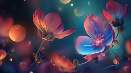 Light and low saturation flower background. - obrazy, fototapety, plakaty