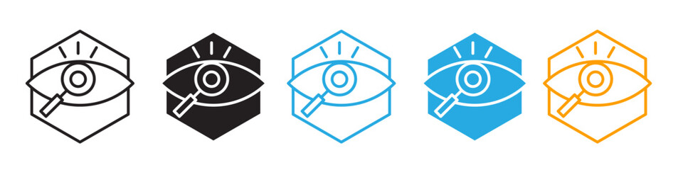 Eye with Upward Arrow Icon for Strategic Vision and Service Goals