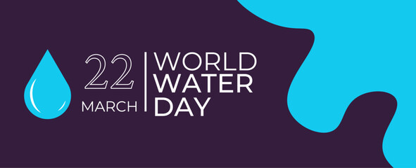 faucet with earth in water drop. world water day poster. campaign to save sea ecology and environment. copy space for text input. banner, cover, flyer, card, website, brochure. vector illustration