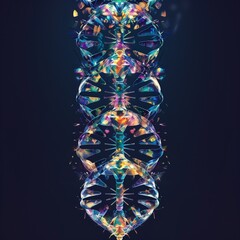 Vibrant DNA molecules captured in stunning detail, unveiling the intricate patterns of life's blueprint. 