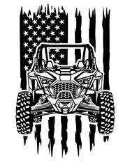 US ATV   All-terrain vehicle   Mud Ride   Off Road Vehicle   Extreme Sports   Dirty 4 Wheels   ATV Quad   ATV Rider   Original Illustration   Vector and Clipart   Cutfile and Stencil © MEM