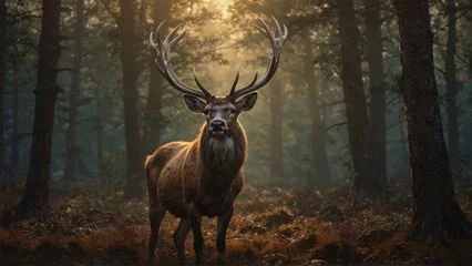 Selbstklebende Fototapeten deer in the forest © Riaz