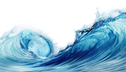 Powerful cresting ocean wave illustrating marine majesty, cut out - obrazy, fototapety, plakaty