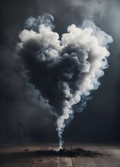 smoke gray shape of heart 