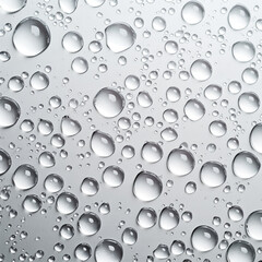 Water drops on white background