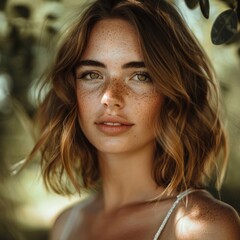 Fototapeta premium Woman With Freckled Hair and Skin