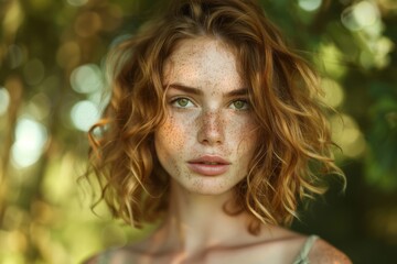 Woman With Freckled Hair and Skin