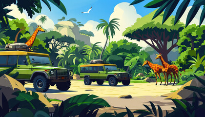 Wildlife Safari Adventure: A safari-themed set with safari vehicles, wildlife replicas, and jungle scenery for wildlife adventure shows