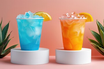fresh food and drink tropical summer vibes professional advertising food photography