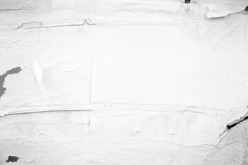 Old ripped torn blank white posters textures backgrounds grunge creased crumpled paper vintage collage placards empty space text
