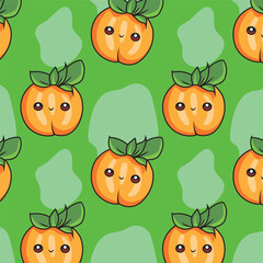 cute orange seamless pattern background abstract for kids fashion