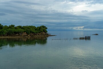 tropical island in the ocean